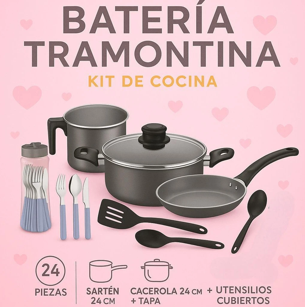 Bateria de ollas Tramontina 24piezas