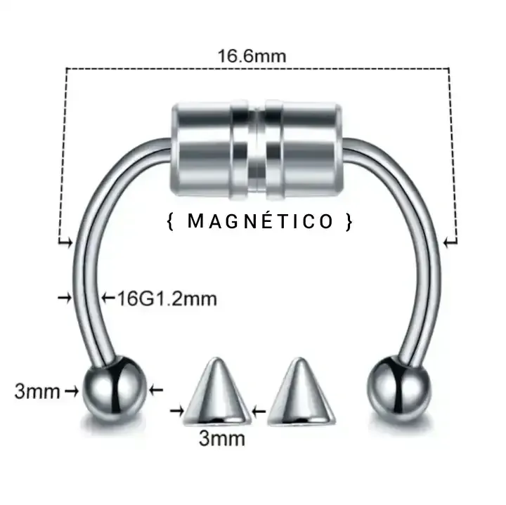 Piercing  Septum Ajustable Imantado   2