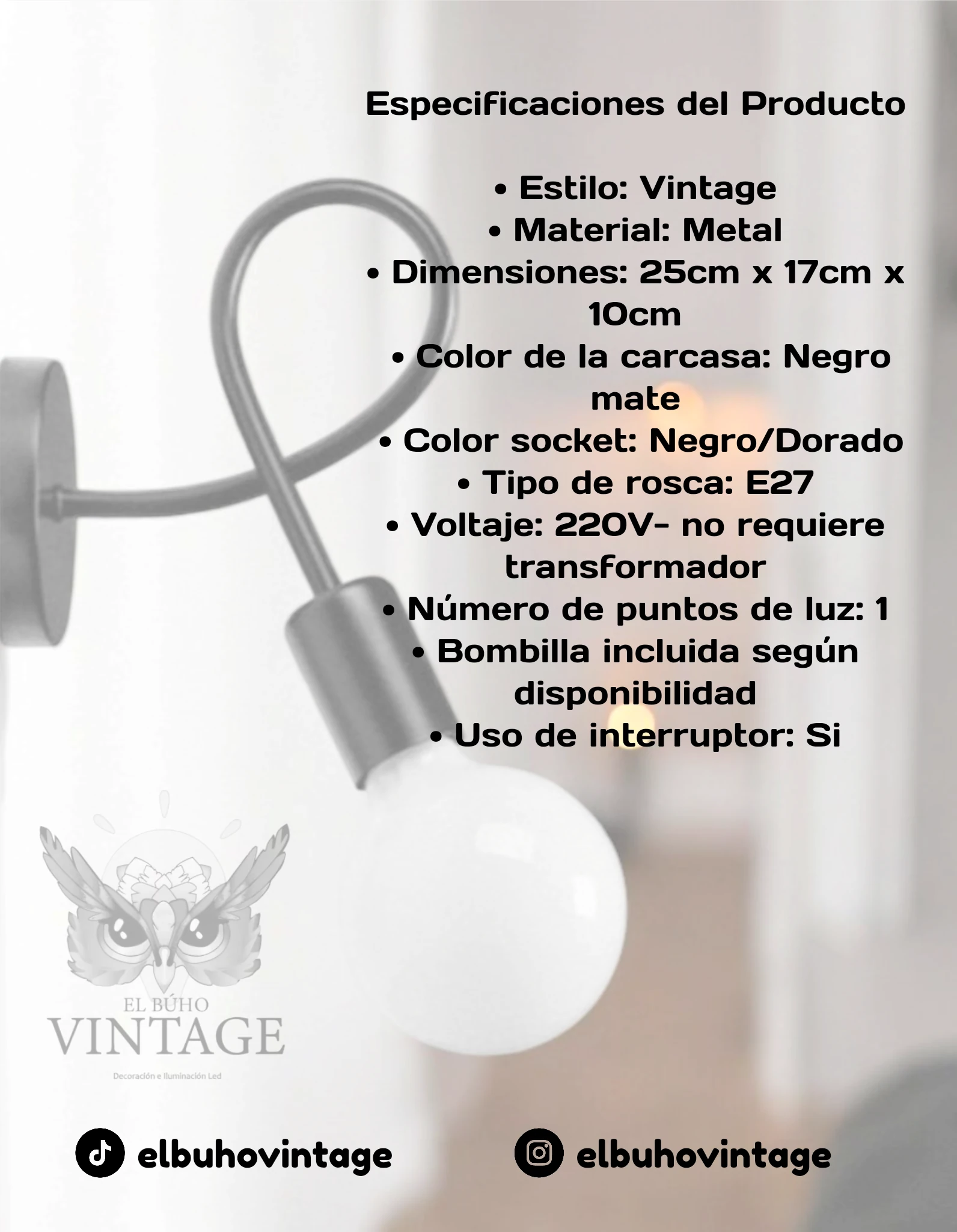 APLIQUE LED DECORATIVO LOFT  5