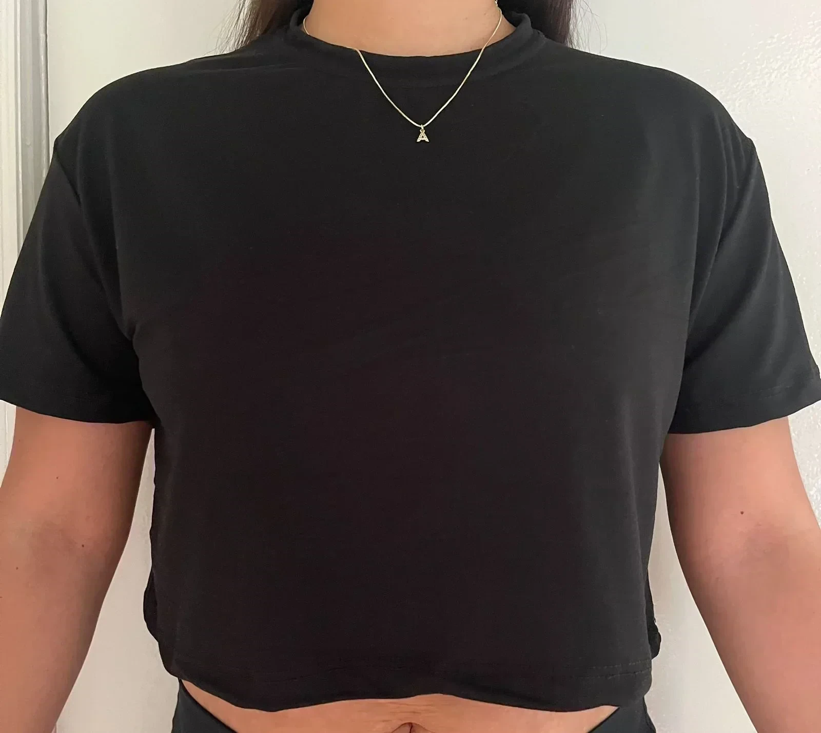 Crop Top Negro Camiseta