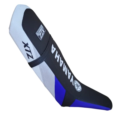 TP XTZ 125 Forro Tapizado triangulos negro / azul / gris / blanco DW