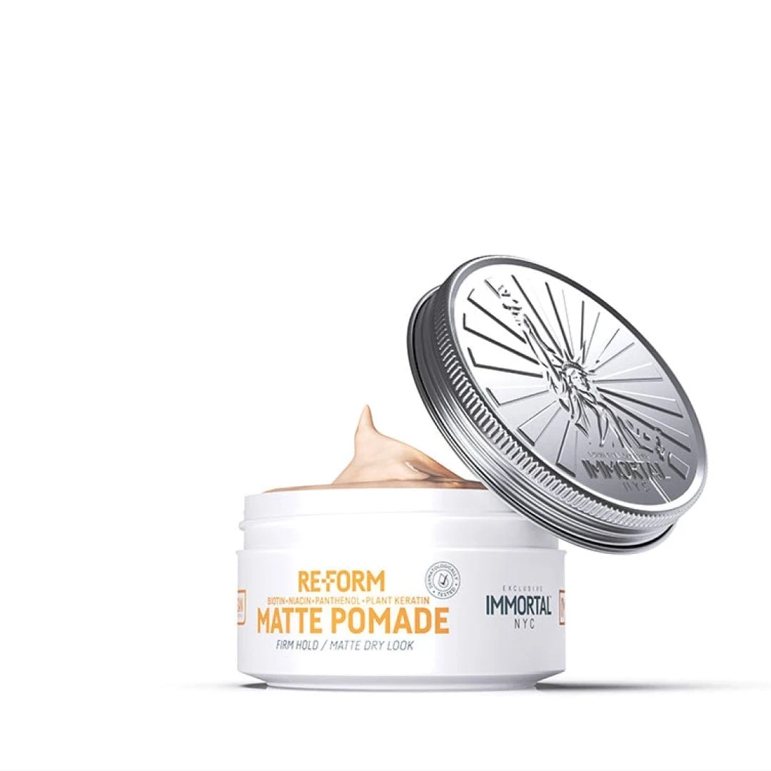 immortal cera capilar x150 ml blaca con naranja re-form mate pomade