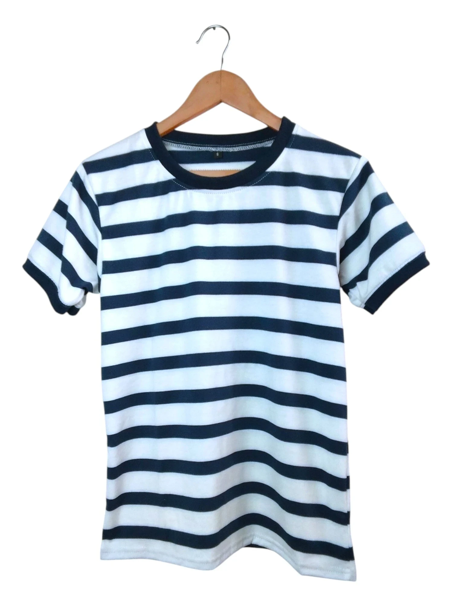 Camiseta rayas blanca con azul 