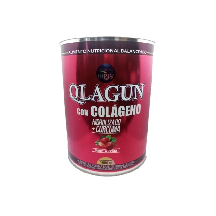 QLAGUN FRESA CON COLAGENO HIDROLIZADO + CURCUMA 1000 GR POLVO