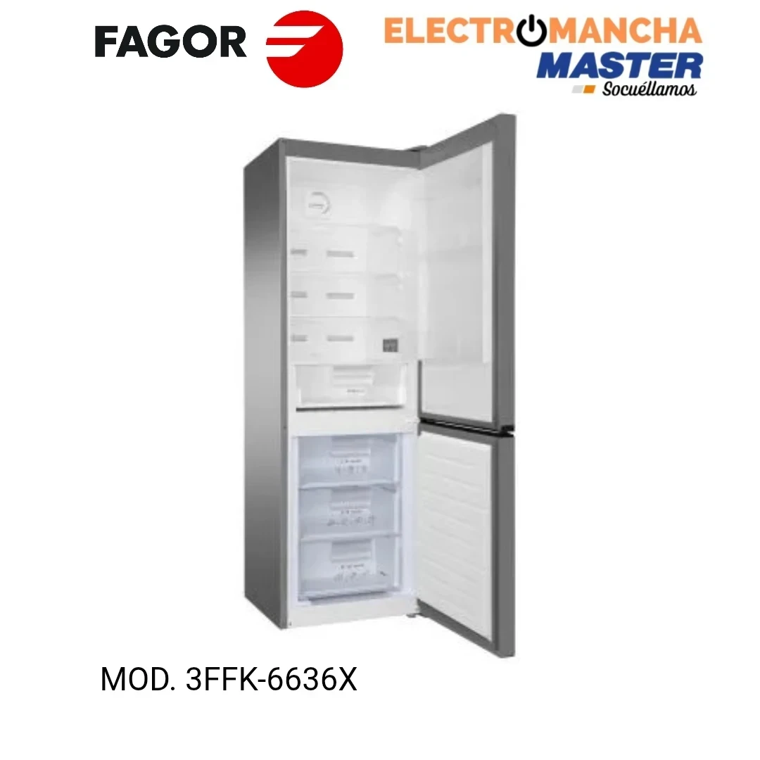 FRIGO COMBI FAGOR 3FFK-6636X NO FROST 1,86X60 INOX E 2
