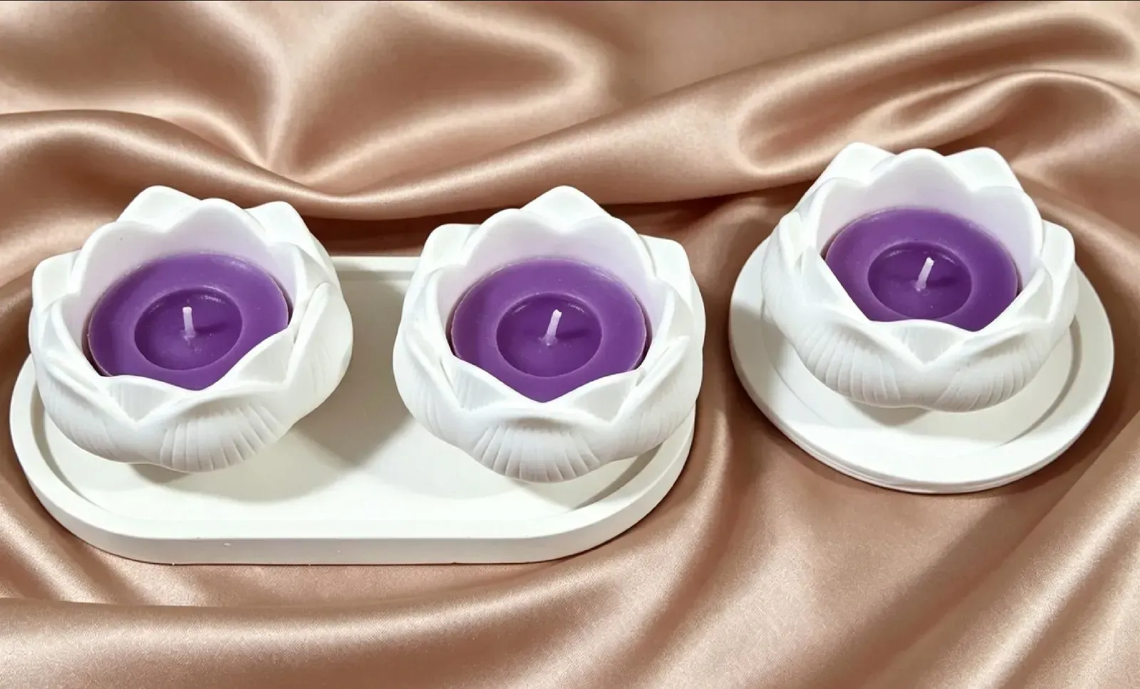 Velas en flor de loto 2