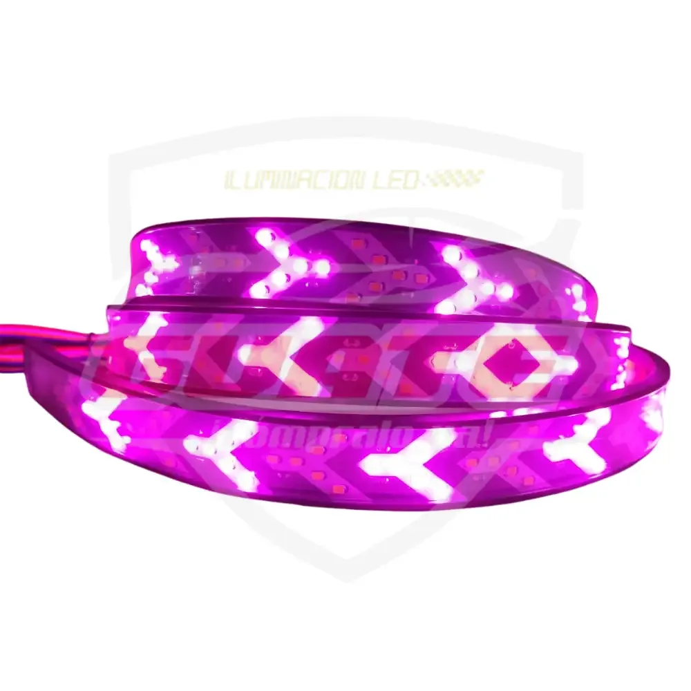 TIRA LED TRASERA O BAUL PURPURA/AMARILLO 4