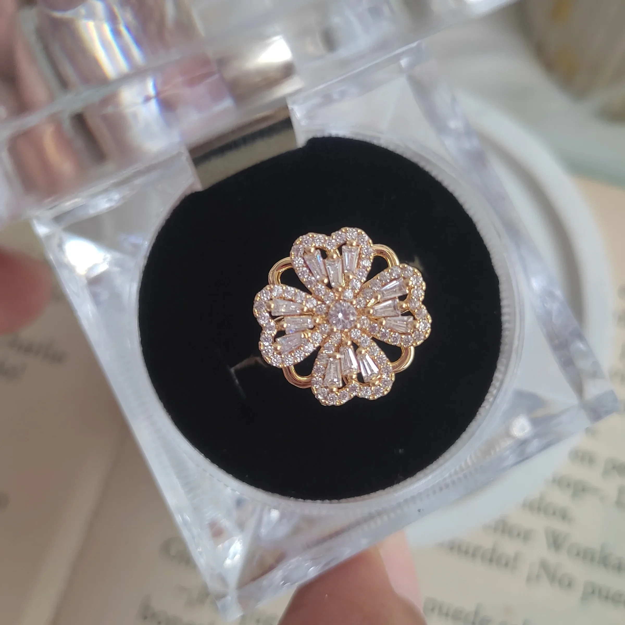 ANILLO AJUSTABLE GIRATORIO TRÉBOL GOLD 2