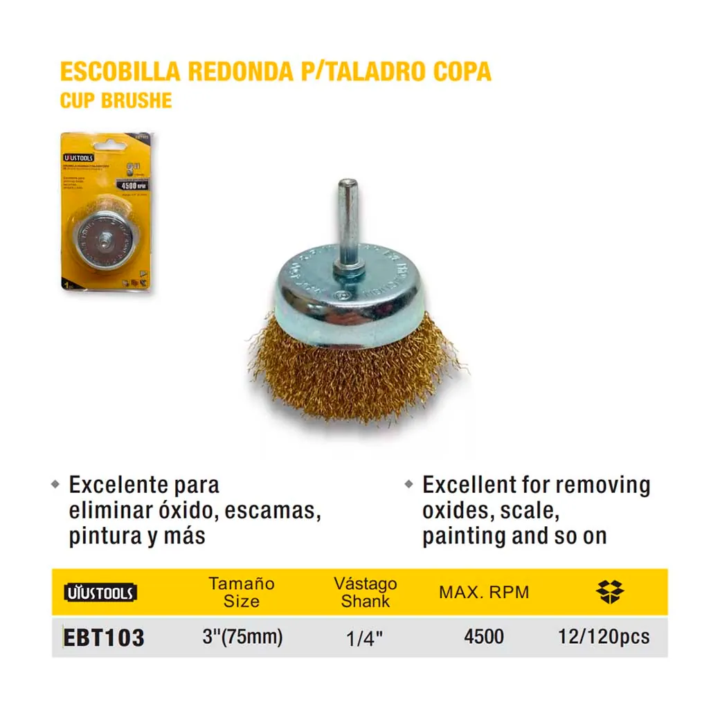 ESCOBILLA COPA P/Ttaladro UYUST 3" 