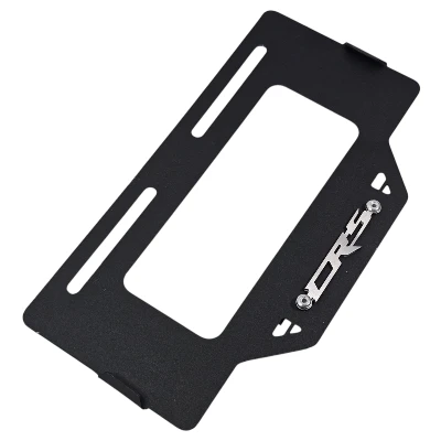 AKT CR 5 / Porta placa acero negro logo 3d cromado ML