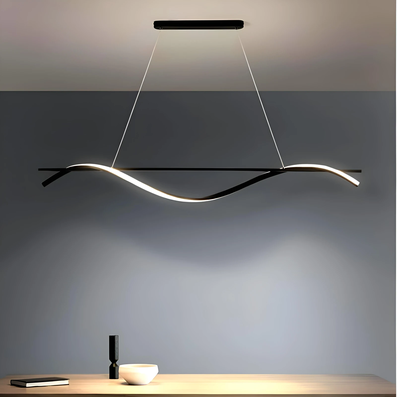 LAMPARA COLGANTE LED 30W 3000K-4000K-6500K CCT 1M COLOR NEGRO 85-265V