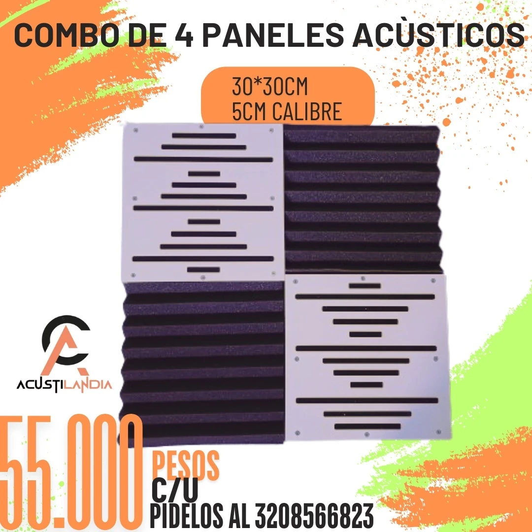Combo de cuatro paneles acústicos