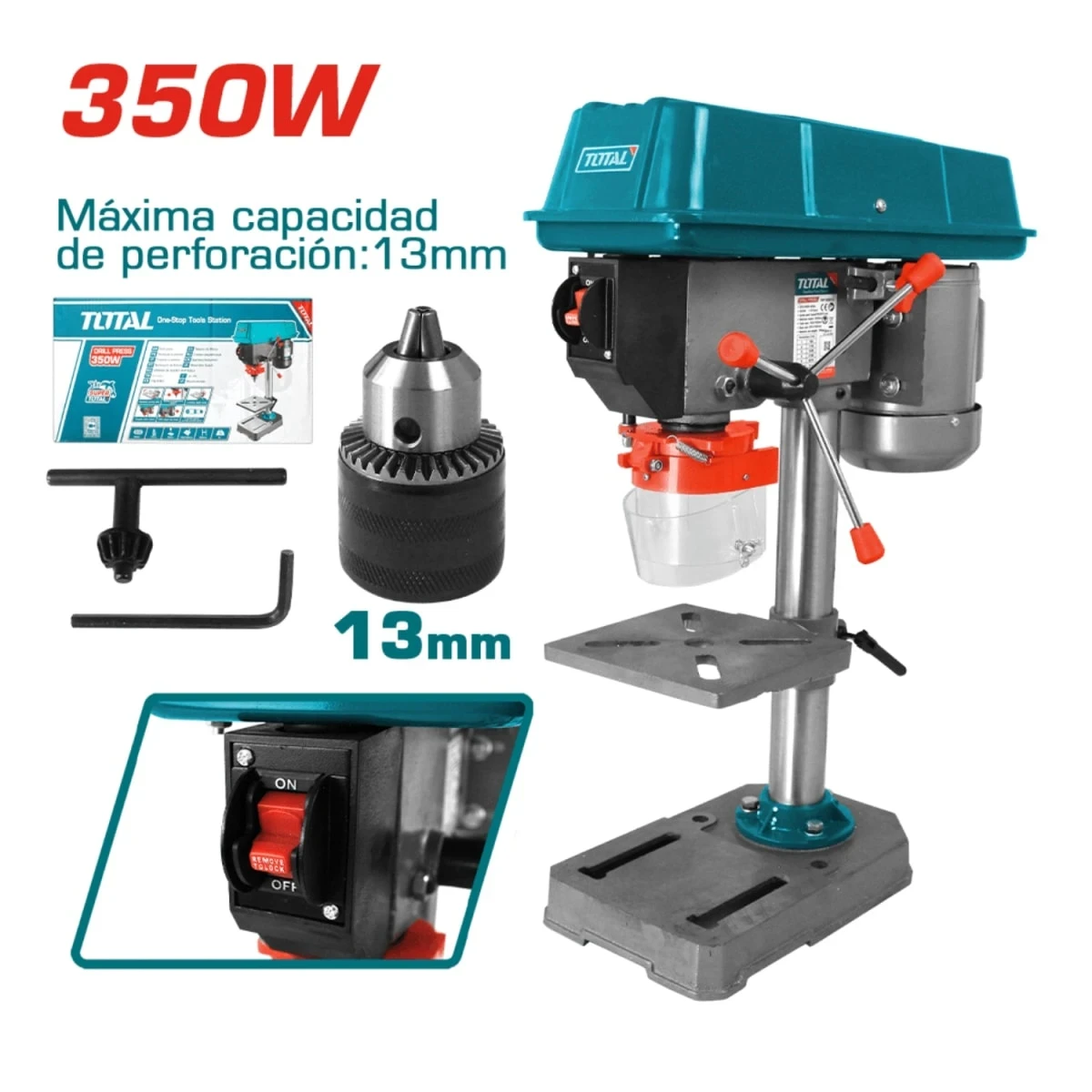 TDP133501-5 Taladro de banco 13mm 0.5hp 350w total