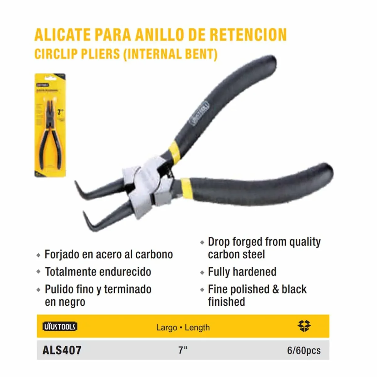 ALICATE CHAVETERO CURVO (cierra) UYUST 7¨