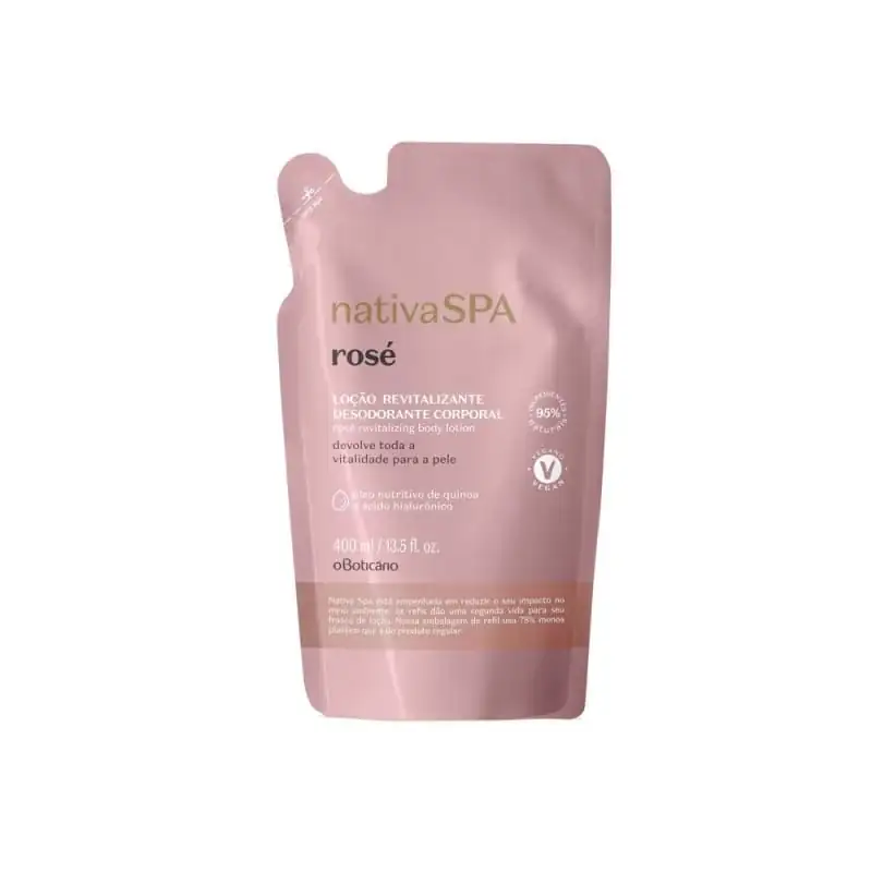 Nativa Spa Rosé Loción Revitalizante Desodorante Corporal Recambio 400ml