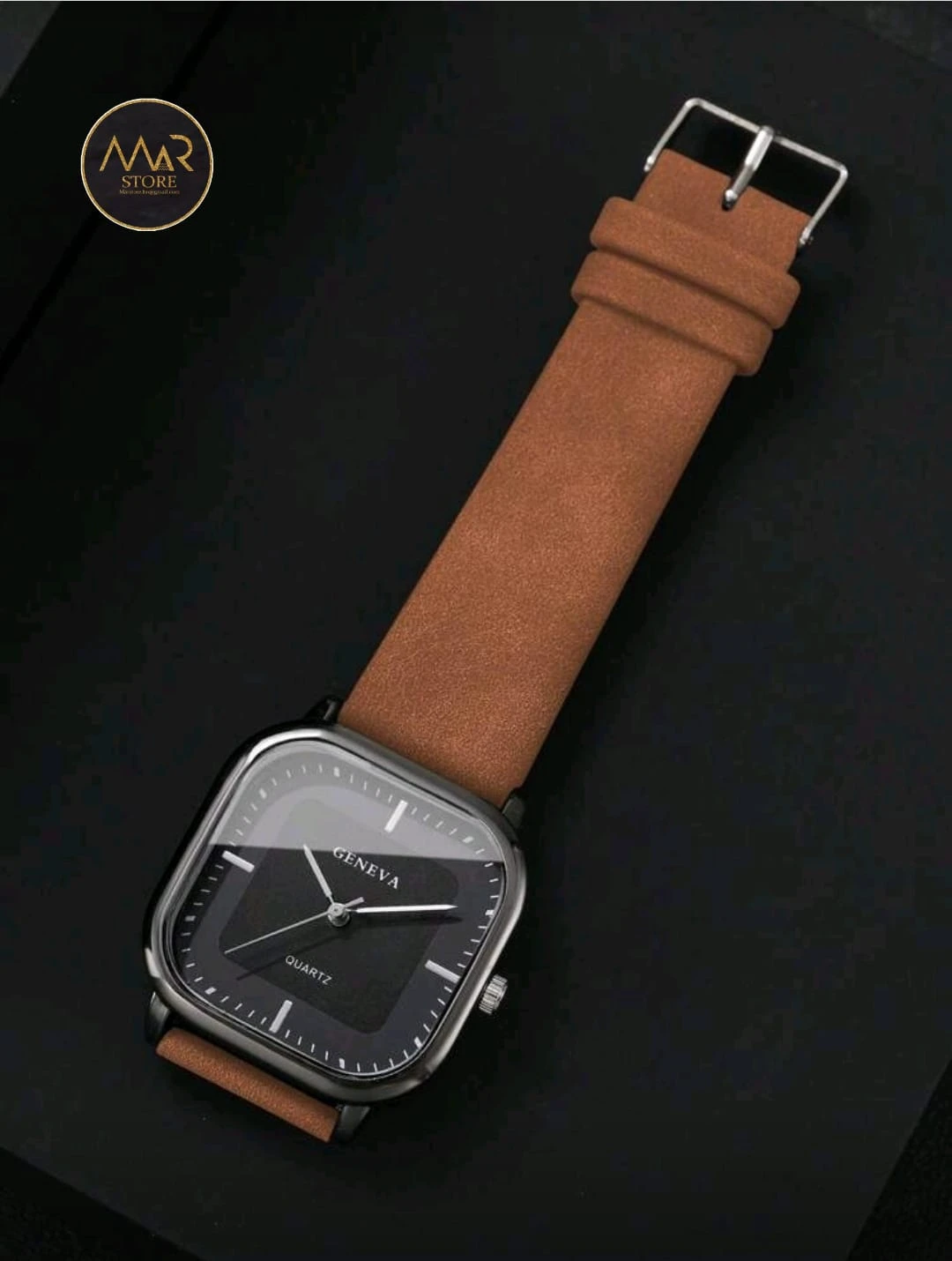 Reloj de hombre correa de cuero café
