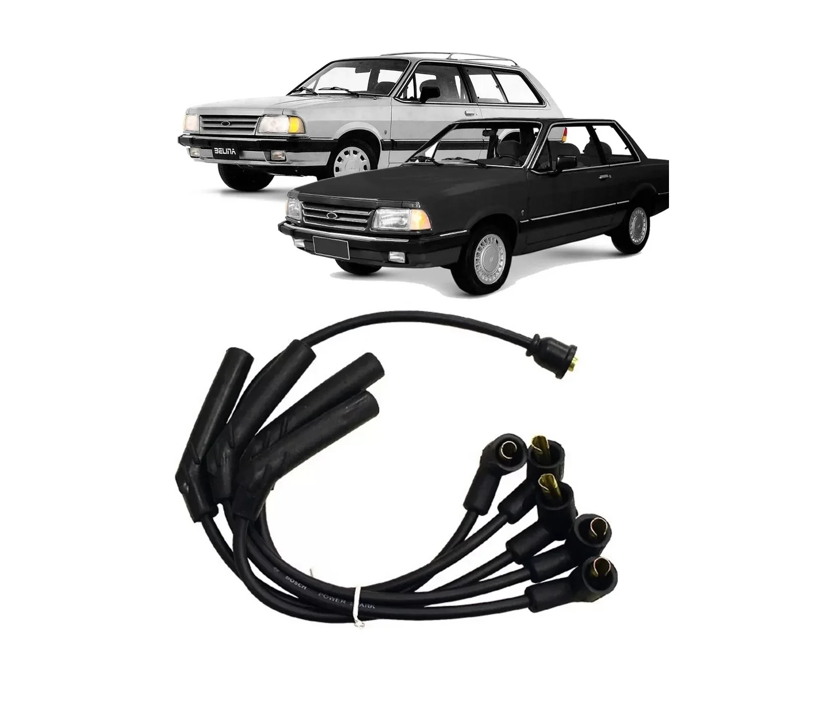 Juego cables bujias Ford Escort / Del Rey 