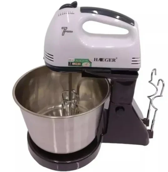 Batidora Pedestal Haeger 250w 7 Velocidades Con Bowl Color Blanco