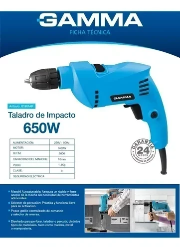 TALADRO DE IMPACTO GAMA 650W