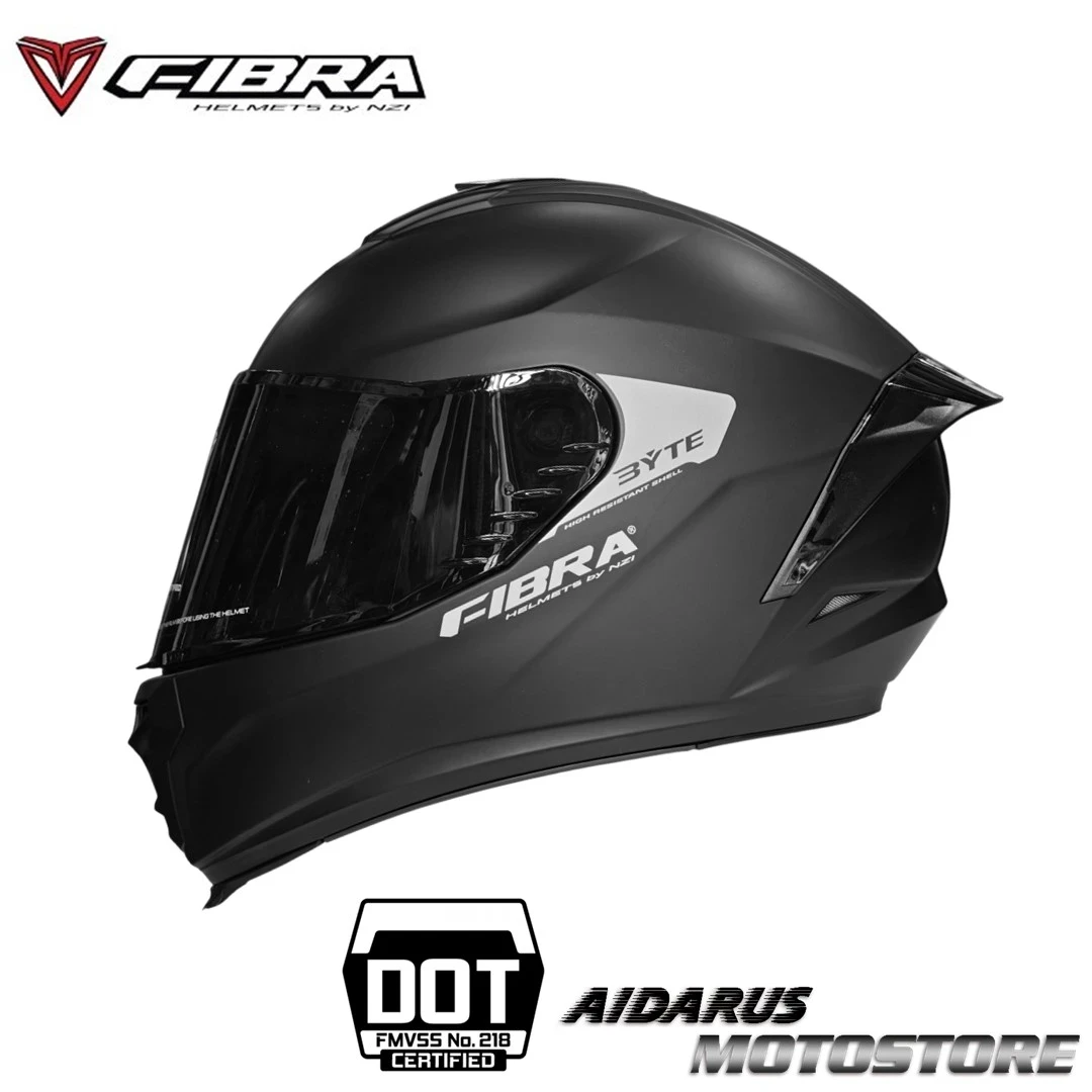 CASCO FIBRA BYTE STREAM NEGRO MATE