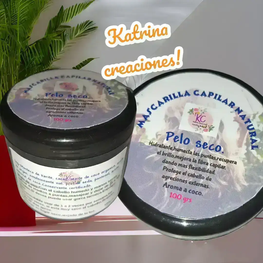 Mascarilla Natural capilar hidratante y humectante.Reparadora.Pelo seco