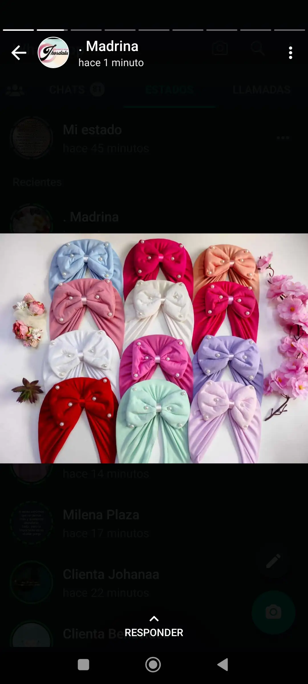 Turbante lazo con perlas  2