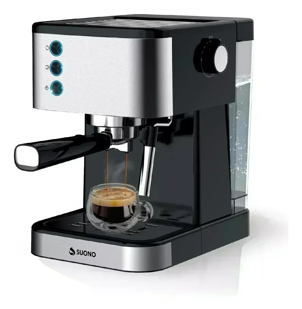 Cafetera Express Suono 1.5 L Acero Inoxidable 20 Bar 1350 W Color Negro/Plateado 2
