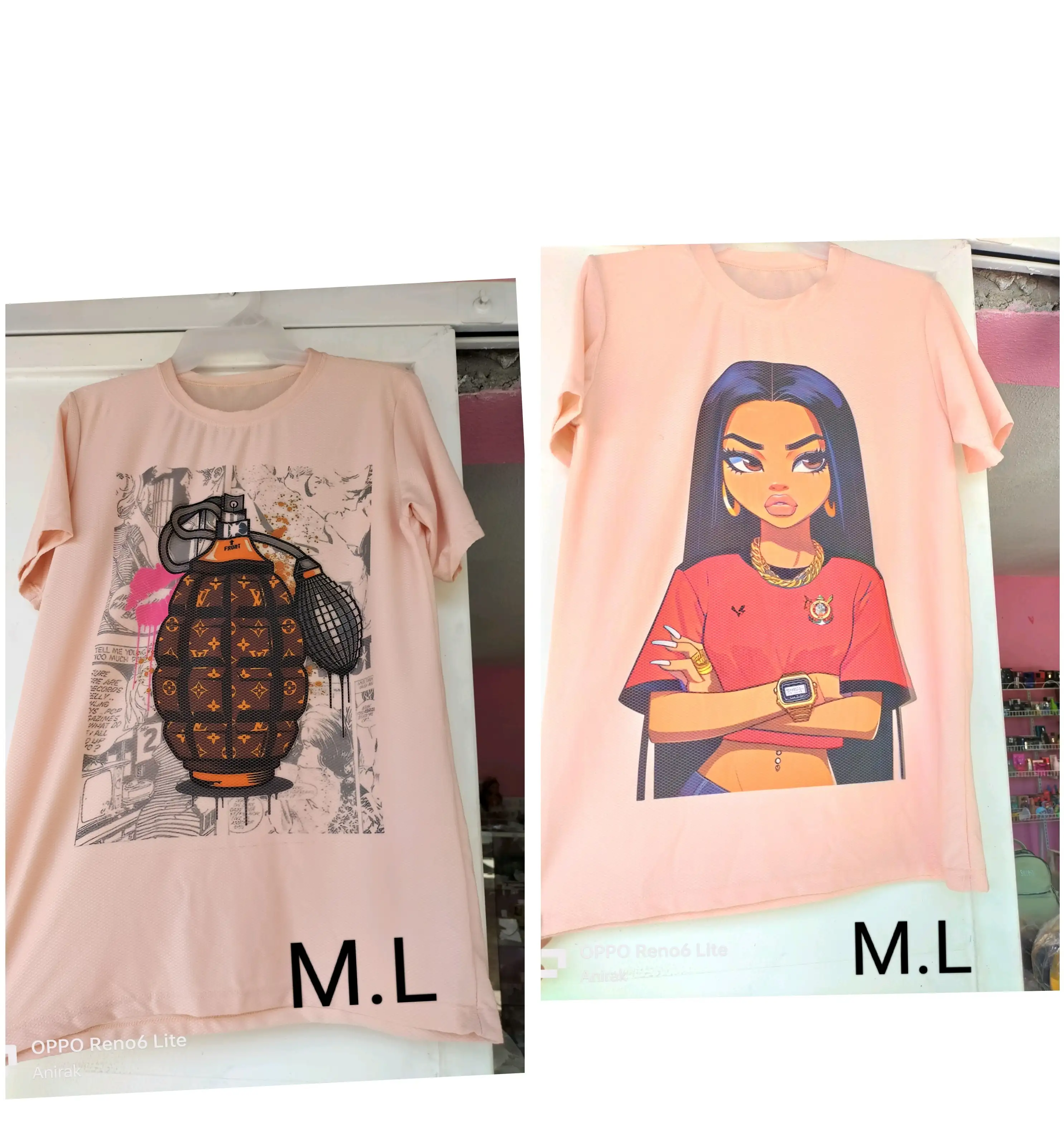 Blusas color rosa palo 