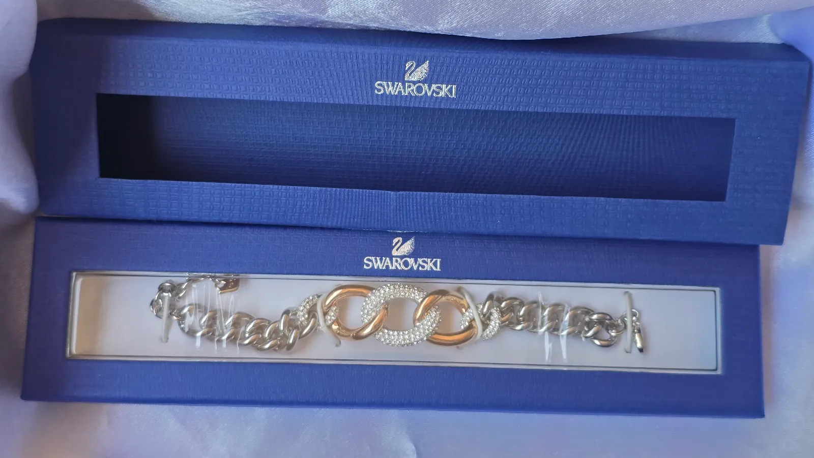 swarovski Crystal 'Bound' 2-Tone Chunky Bracelet 3
