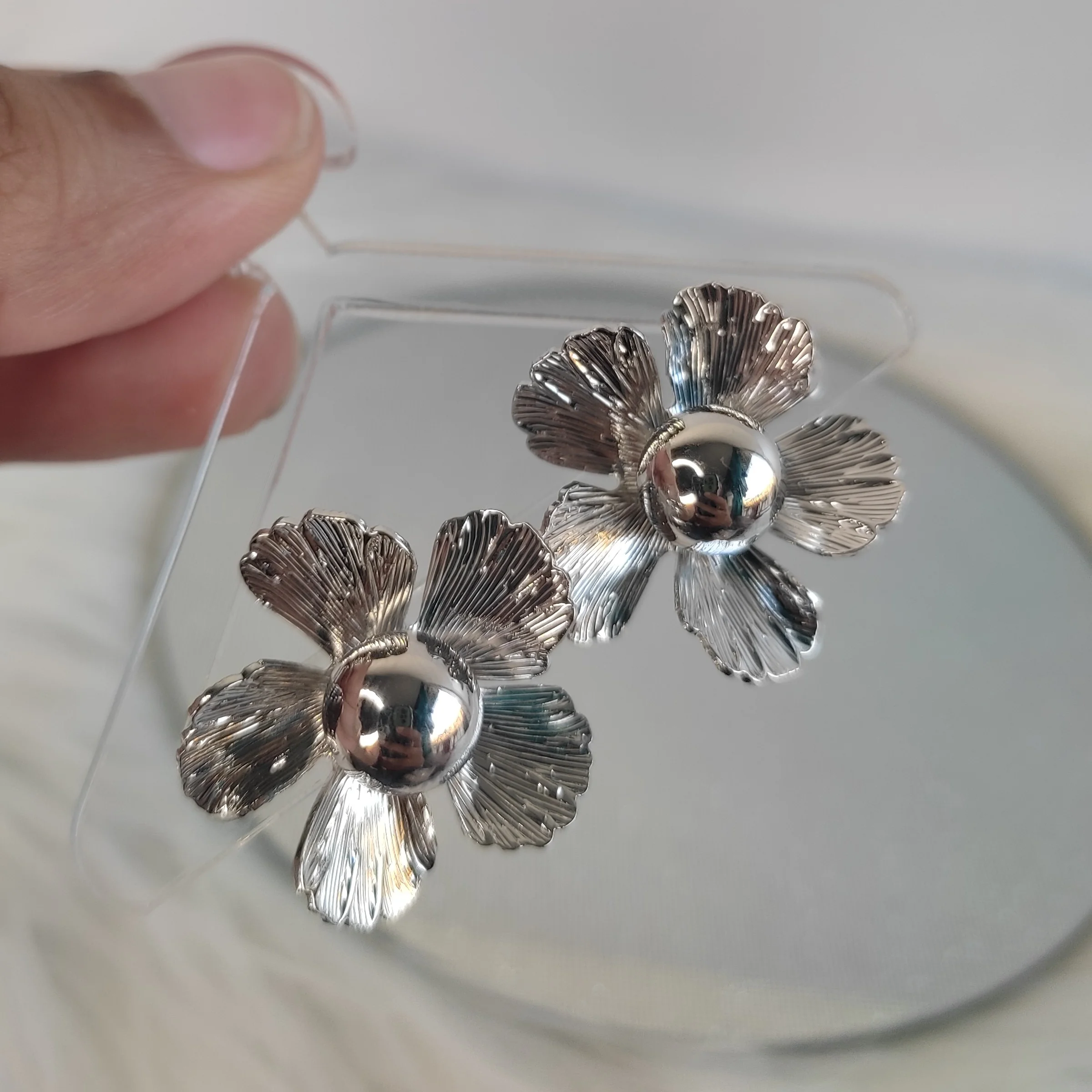 TOPO CHUNKY FLOR ELEGANT SILVER 3