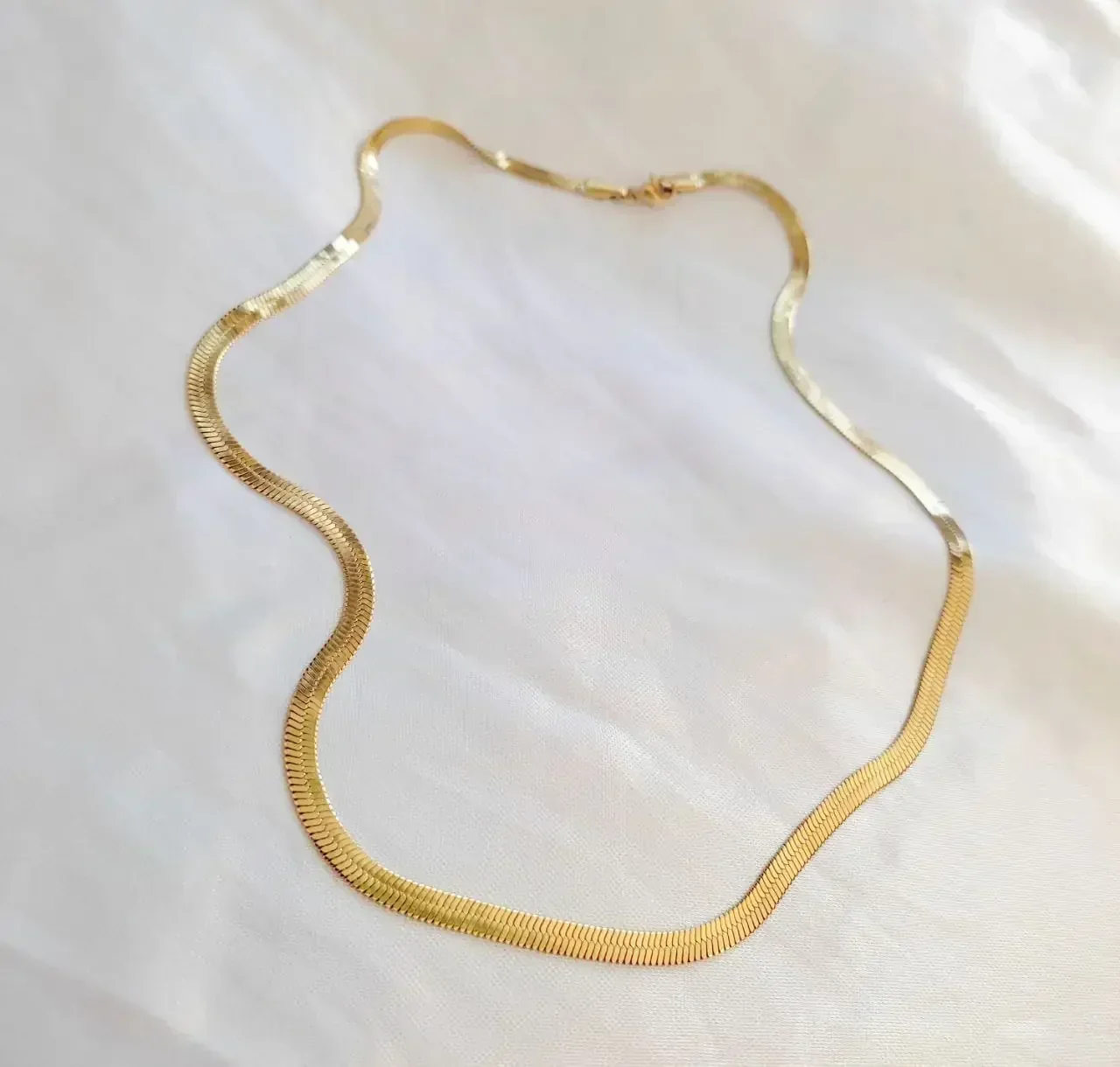 CADENA GOLD SNAKE PLANA 