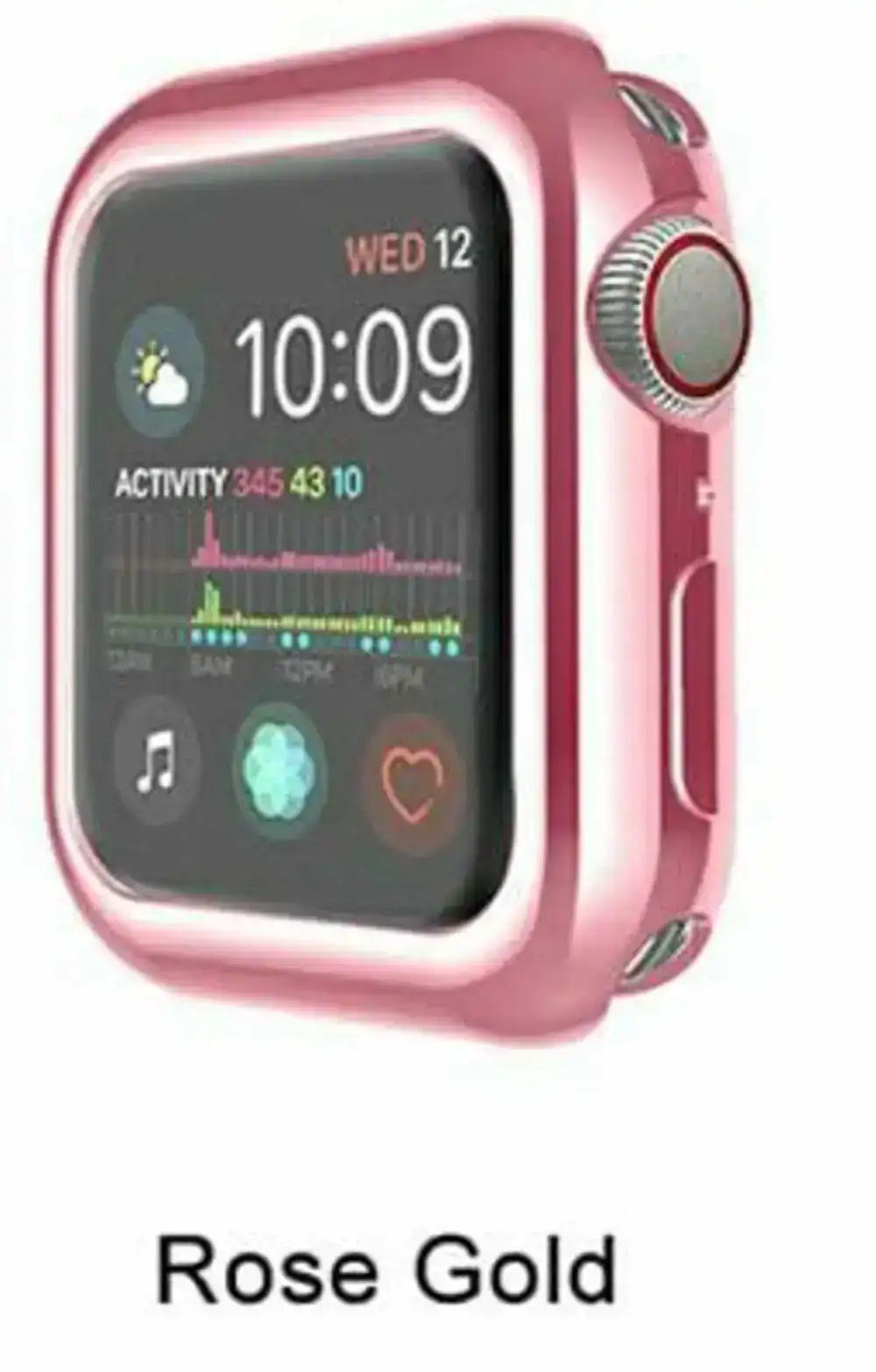 Protector en Silicona Metalizado para Smartwatch 42-44 mm Rosado