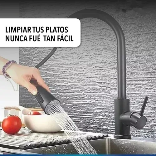 Canilla Grifería Duchador Monocomando Extensible Cocina m05 6