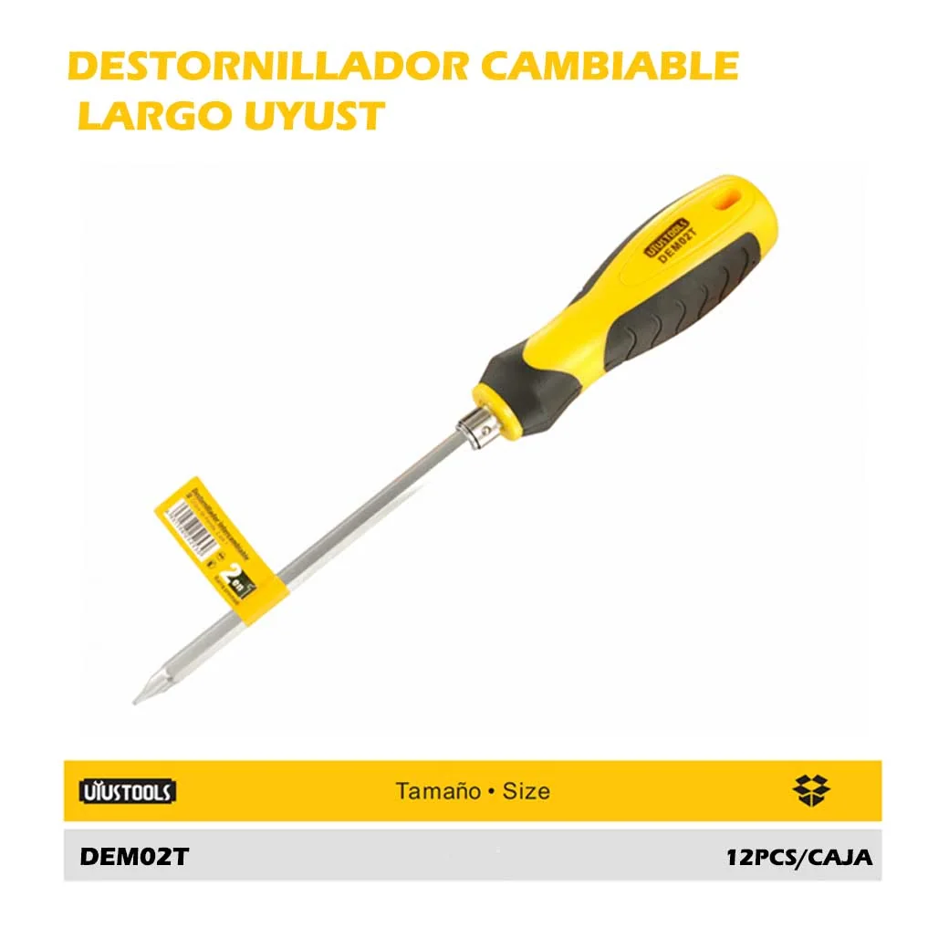 DESTORNILLADOR CAMBIABLE LARGO UYUST PH2 6.35X160mm