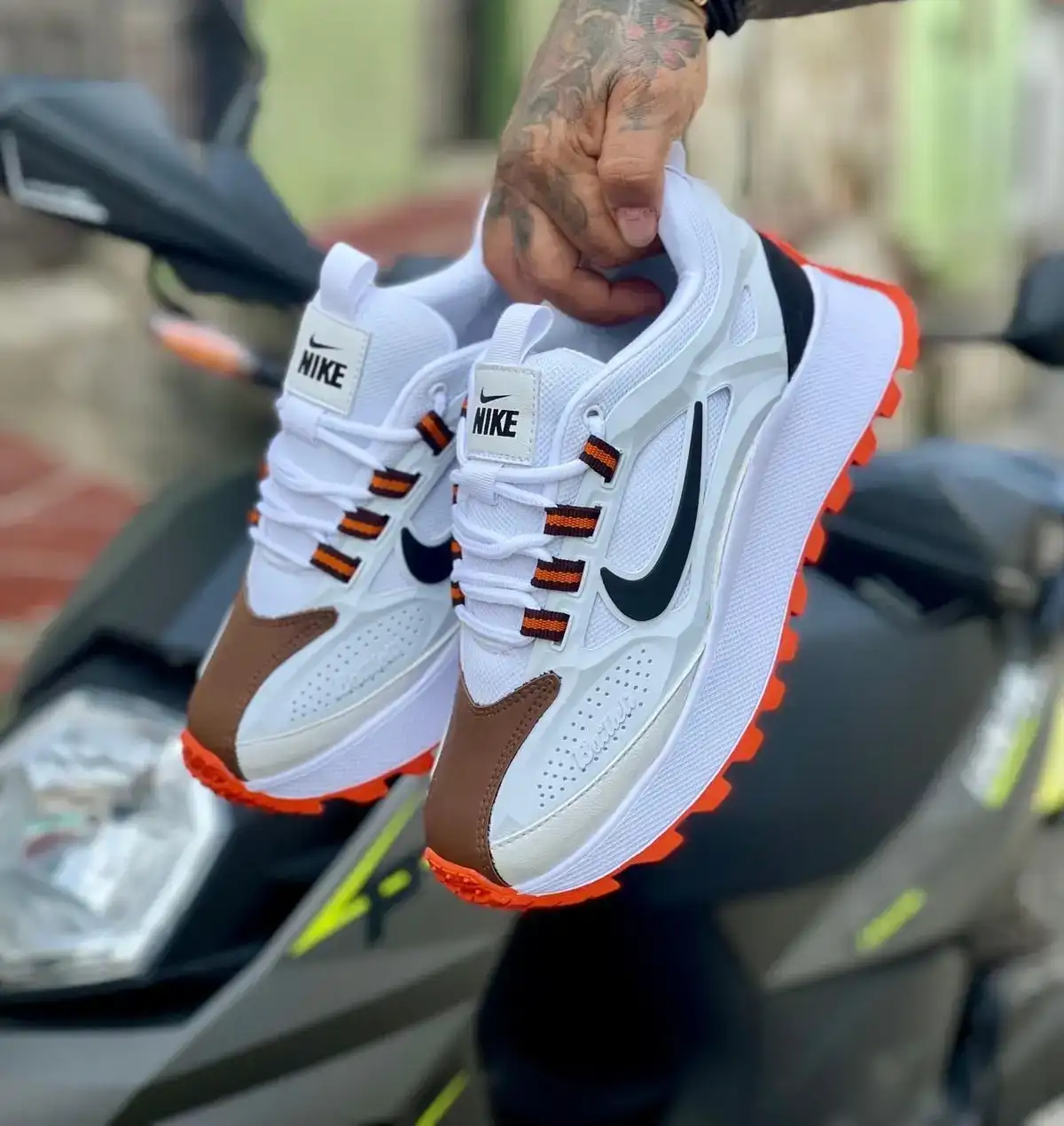 Tenis Nike Balleli Blanco Naranja Unisex
