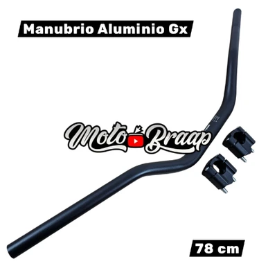 Manubrio GX 78 cm Aluminio tubular negro con bases GX 62399-604730