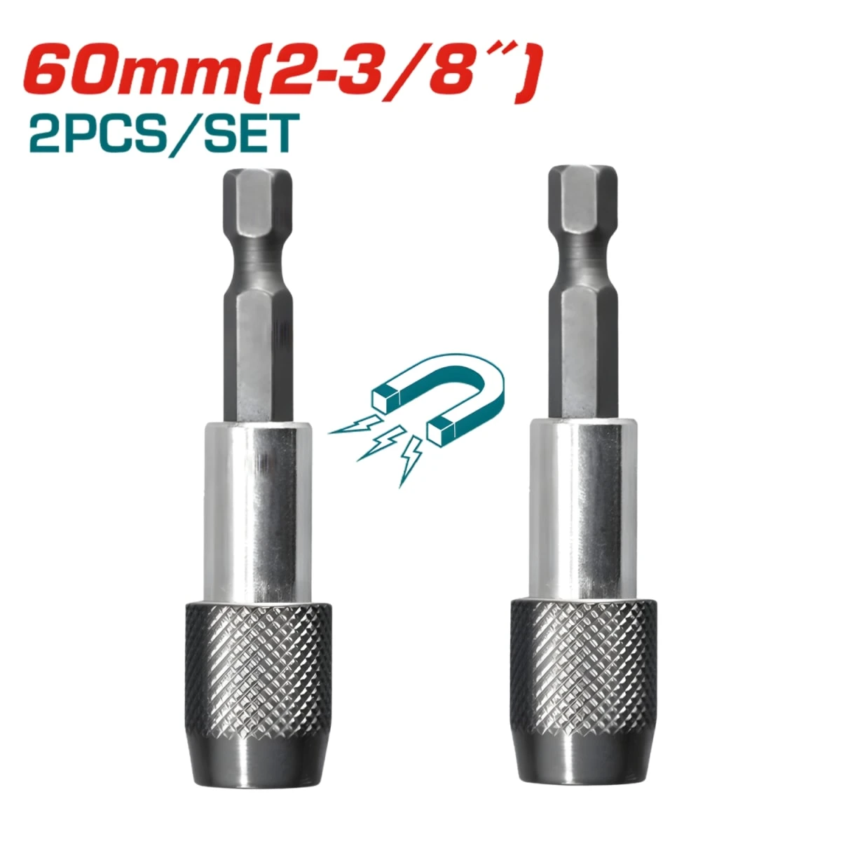 TAC462601 Set de puntas imantadas 1/4'' 60mm magnetico total 3