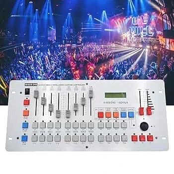 Controlador DMX, consola DMX, 240 canales DMX 512 DJ DMX Equipo de consola para escenarios de bodas y eventos, panel de controlador para programa de edición de iluminación de escenario 2