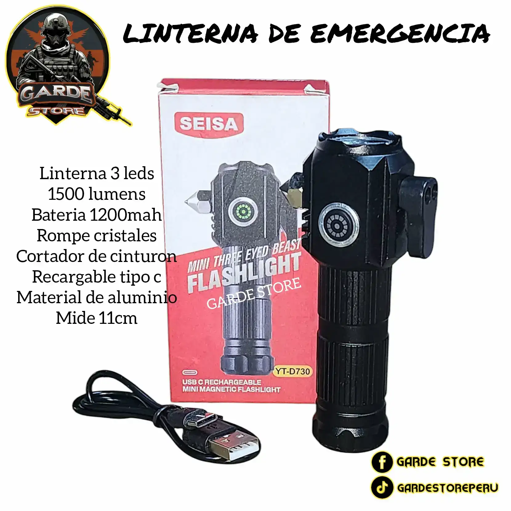 Mini linterna potente.  3