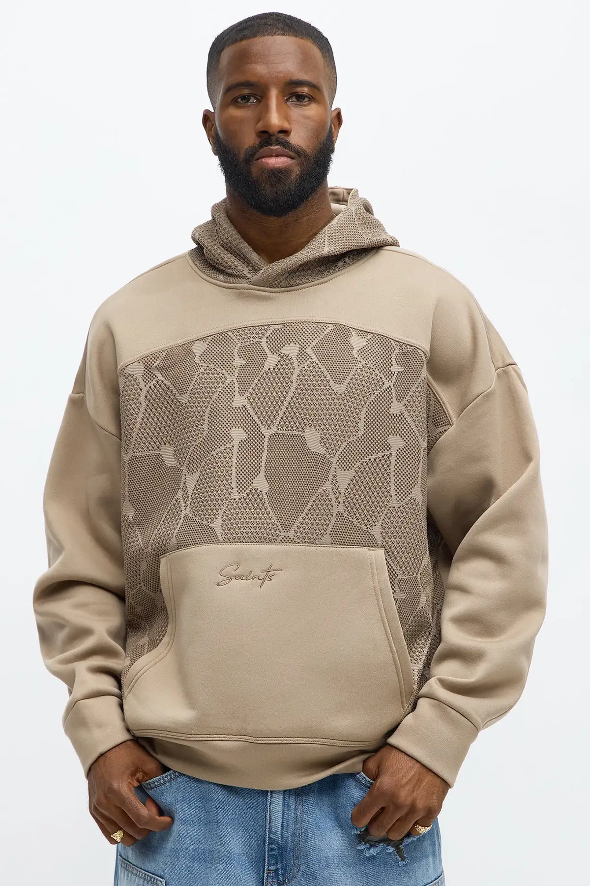 Saints Mesh Hoodie - Size S 