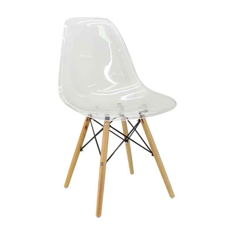 Silla Estudio Mid Century Transparente 