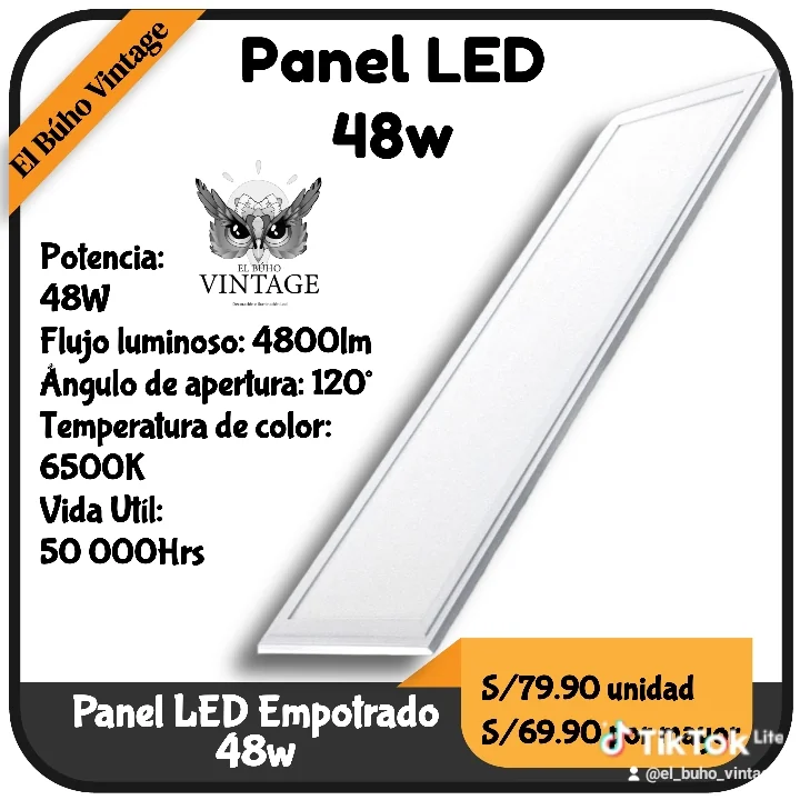 Panel LED 1.20x30cm 48w 7