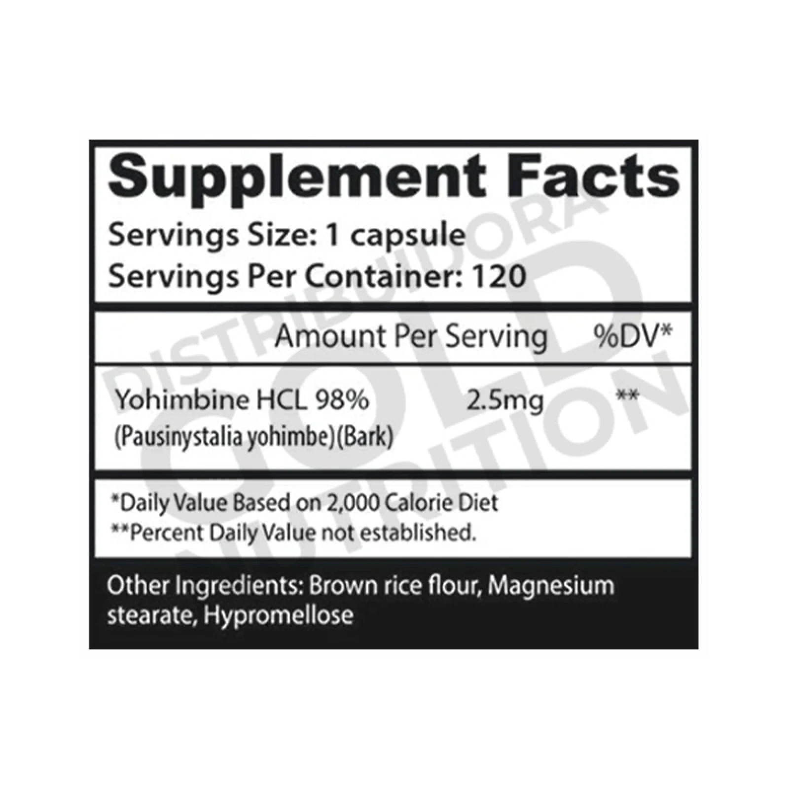 YOHIMBINE HCL 120 CAPSULAS 2
