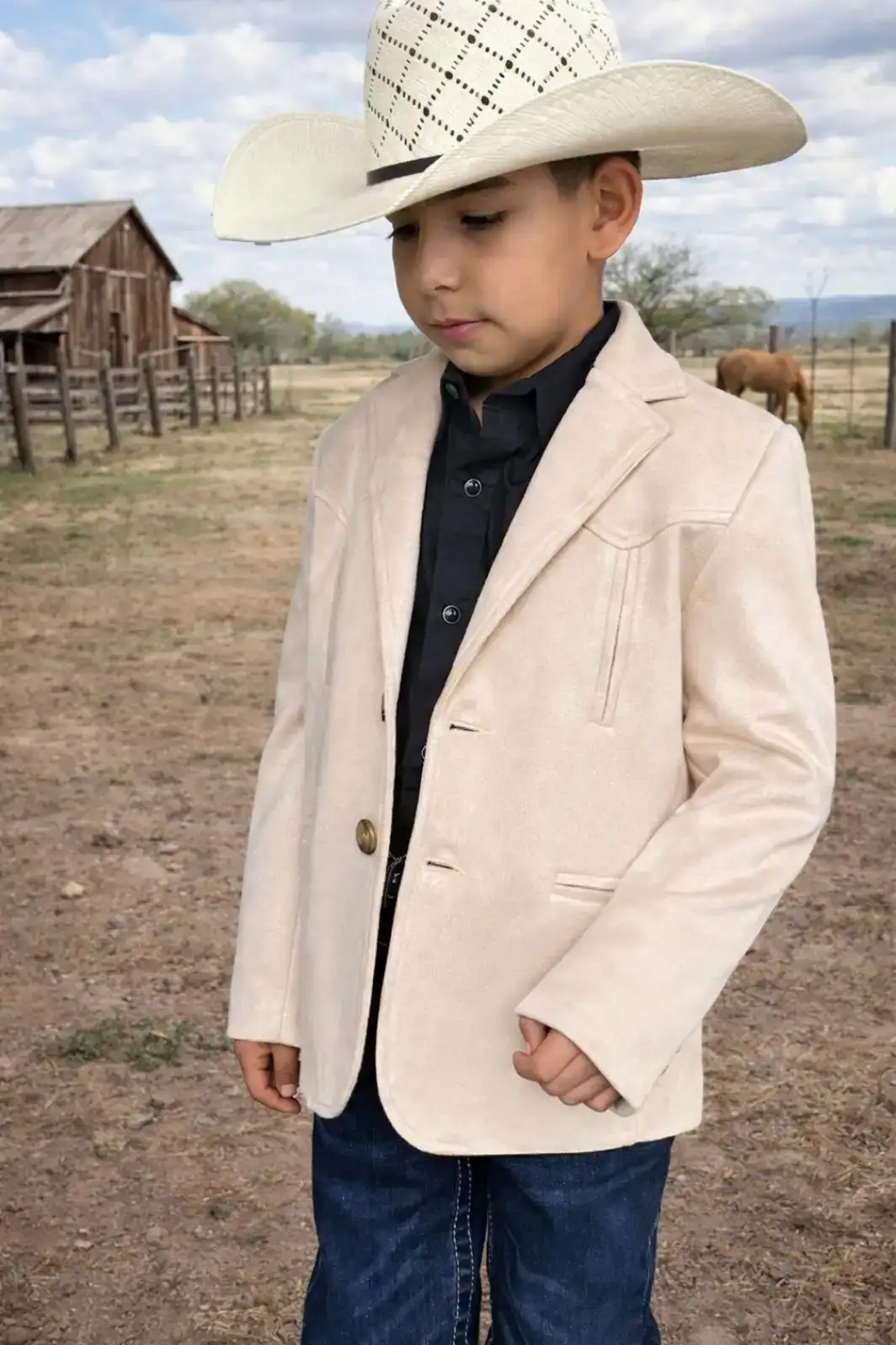 SACO VAQUERO NIÑO HUESO