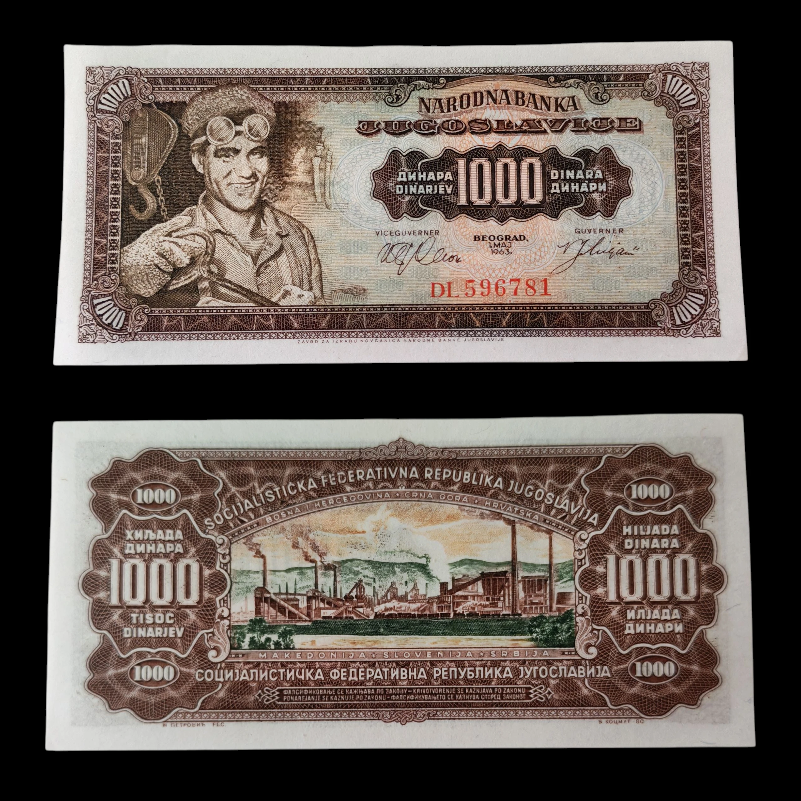 ° Yugoslavia 1000 dinares UNC 