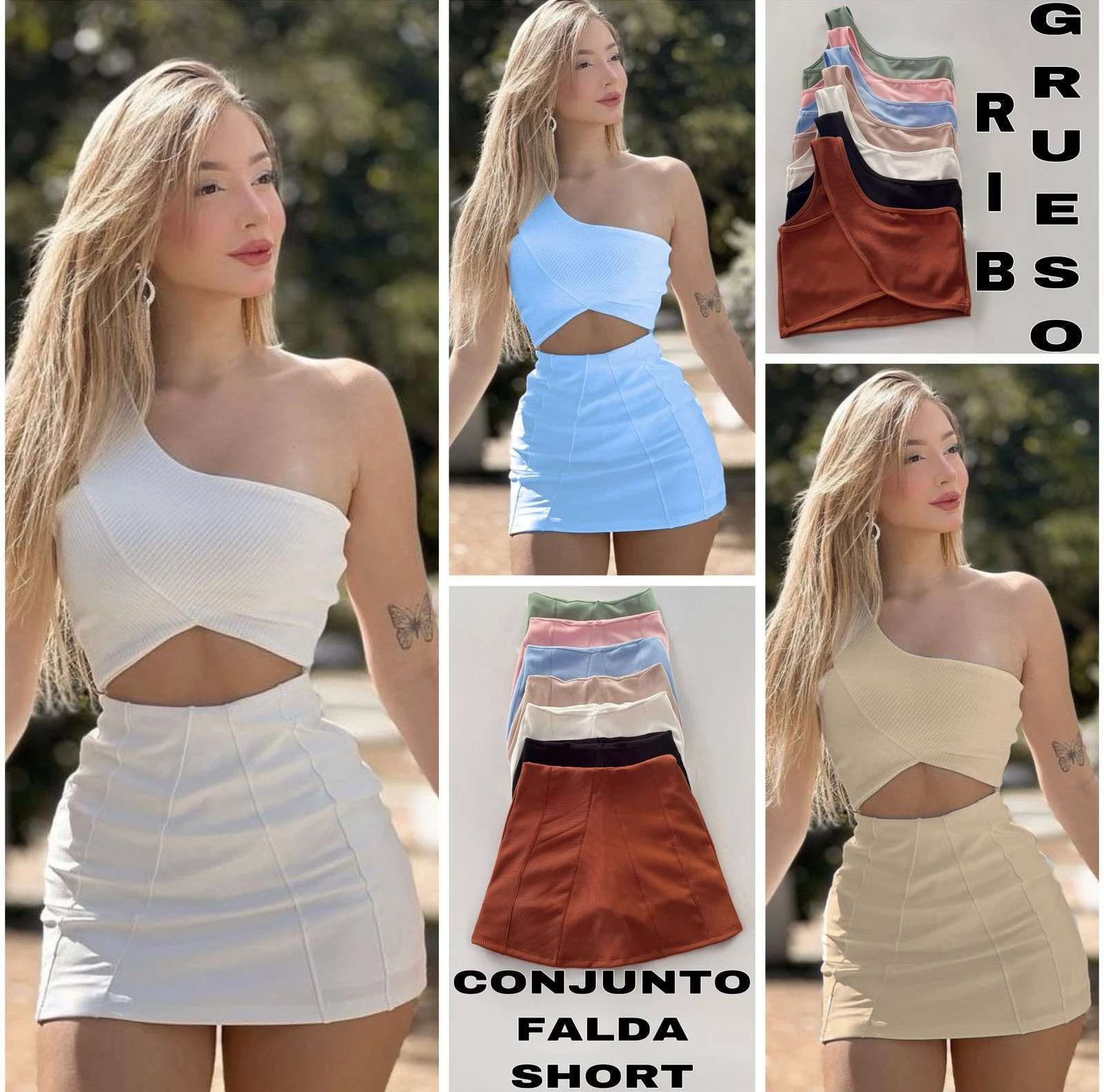 SET 2 PIEZAS FALDA SHORT