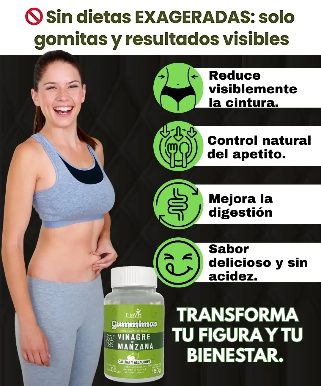 GOMITAS De Vinagre de manzana, Alcachofa y Cafeina  2