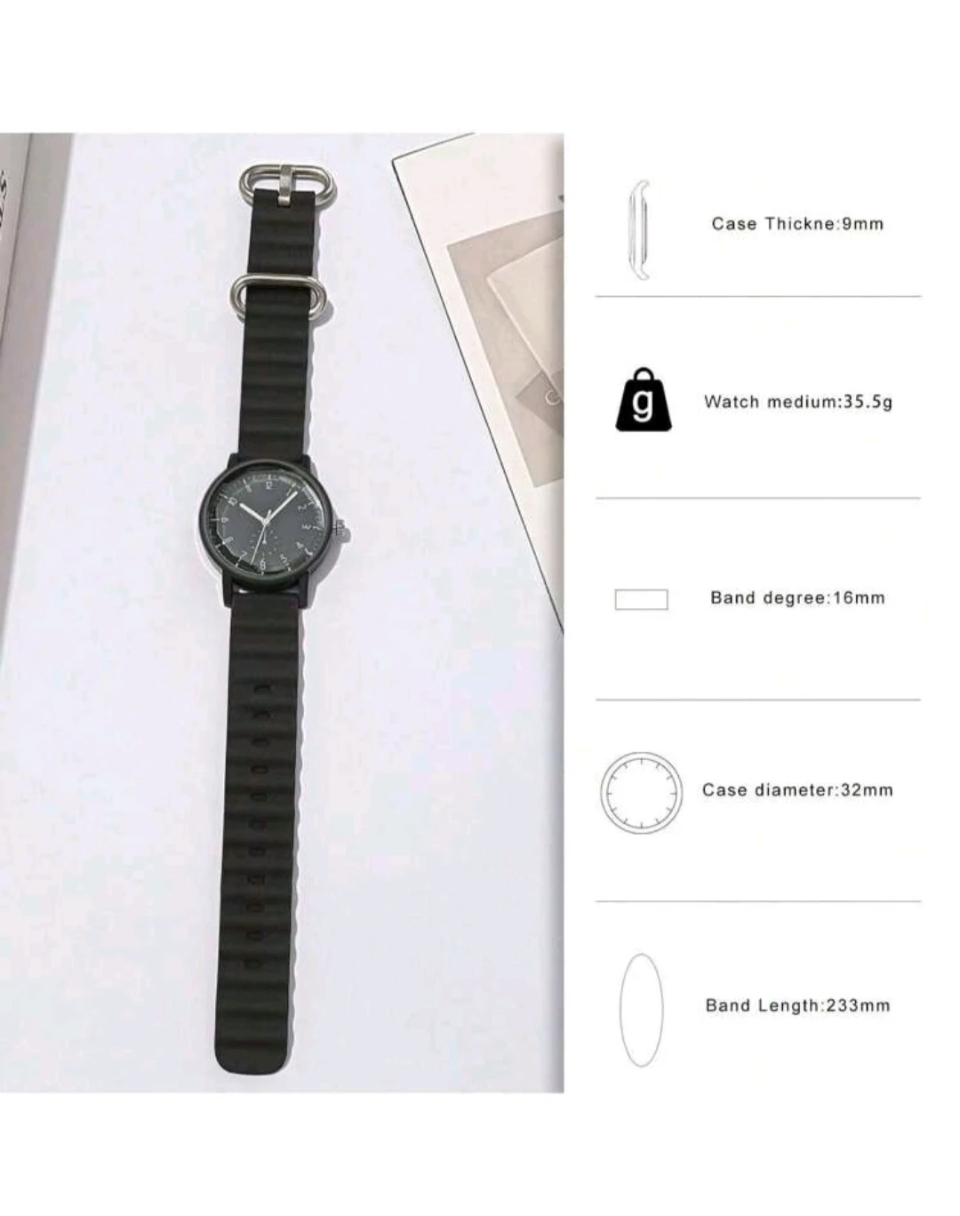 Reloj minimalista/ Correa de silicona 4