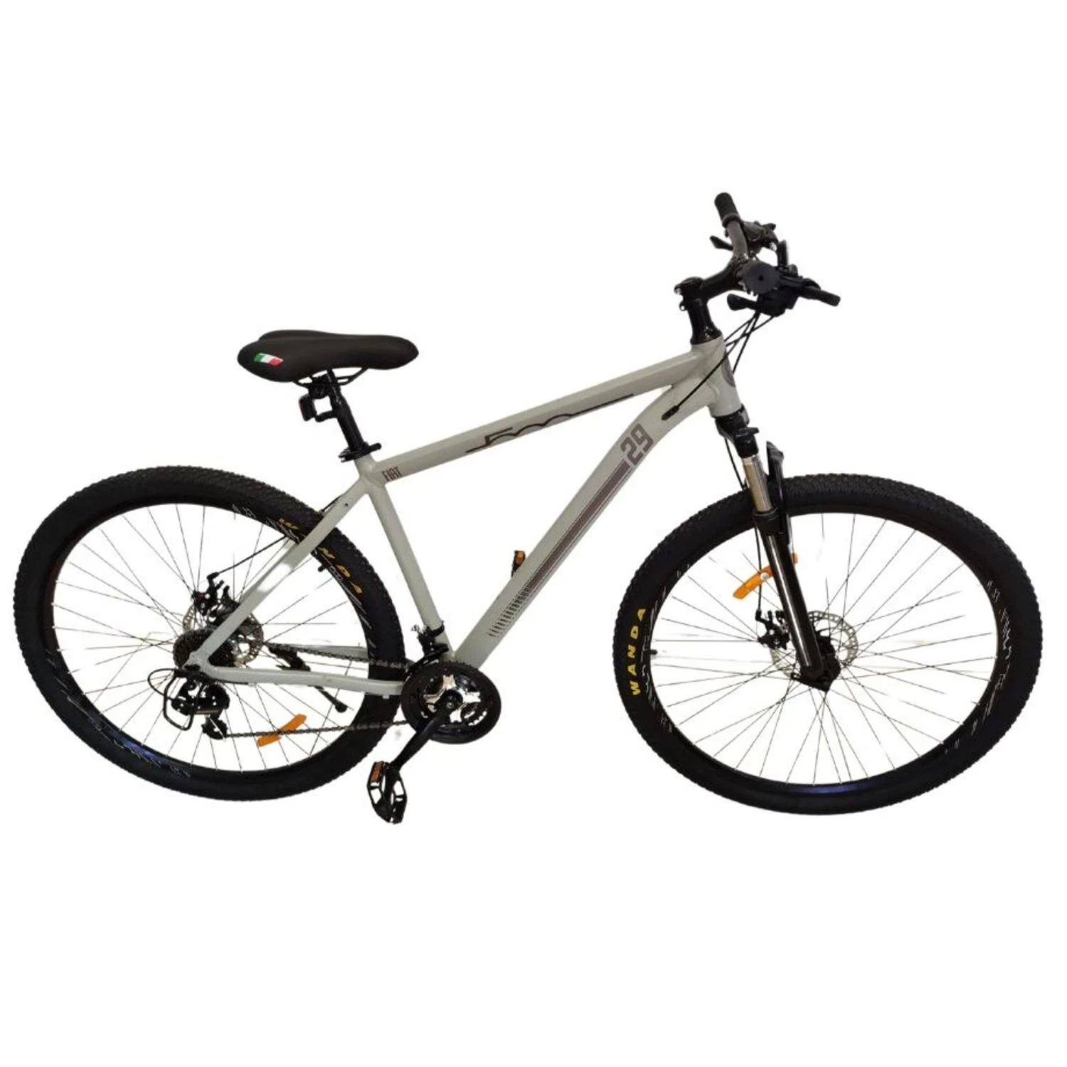 Bicicleta MTB Rodado 29 Fiat 500 21 Velocidades Shimano GRIS CLARO TALLE M