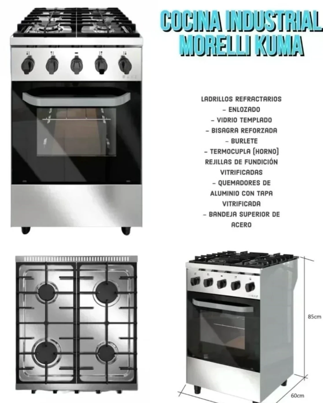 COCINA MORELLI INDUSTRIAL KUMA